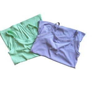Mint Green and Lavender Tank Tops